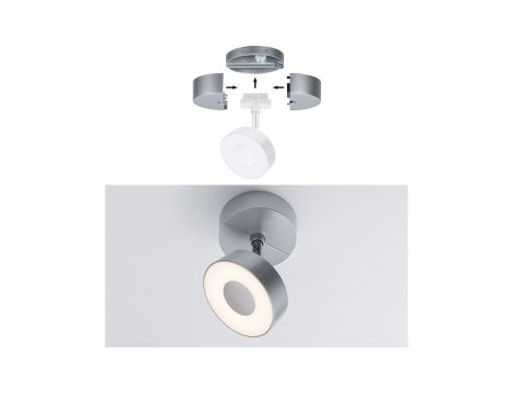 URail Single Spot-Base max50W Chrom matt 230V Kunststoff - 2