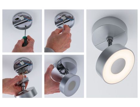 URail Single Spot-Base max50W Chrom matt 230V Kunststoff - 4