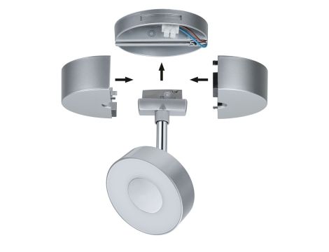 URail Single Spot-Base max50W Chrom matt 230V Kunststoff - 5