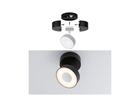 URail Single Spot-Base max50W czarny 230V tworzywo - 2