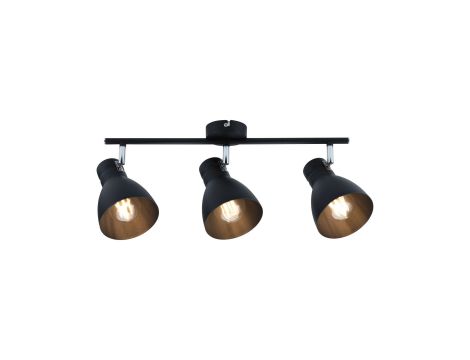 Oprawa ścienno-sufitowa DAVY max. 3x20W E27 230V czarny metal - 2