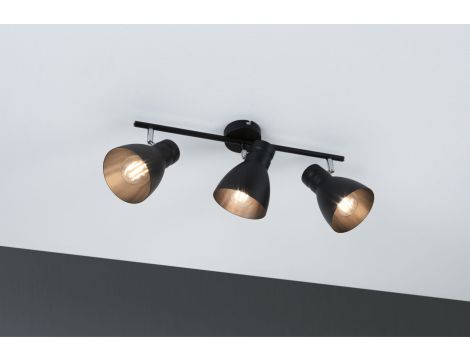 Oprawa ścienno-sufitowa DAVY max. 3x20W E27 230V czarny metal - 4