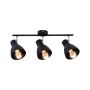 Oprawa ścienno-sufitowa DAVY max. 3x20W E27 230V czarny metal - 4