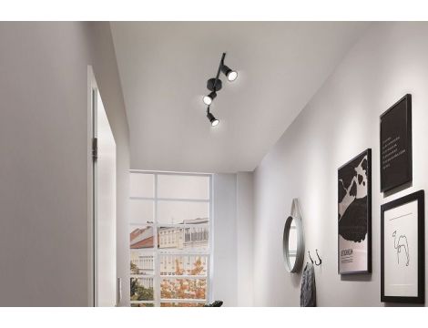 Oprawa ścienno-sufitowa CAROLINA GU10 max. 3x10W 230V czarny mat / metal - 4