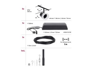 System linkowy DC zest Cone max5x10W Cz mat/Chrom GU5,3 12V DC 60VA twszt/met - image 2