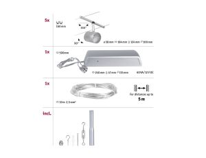 System linkowy DC zest Cup max5x10W Chrom mat/Chrom GU5,3 12V DC 60VA twszt/met - image 2