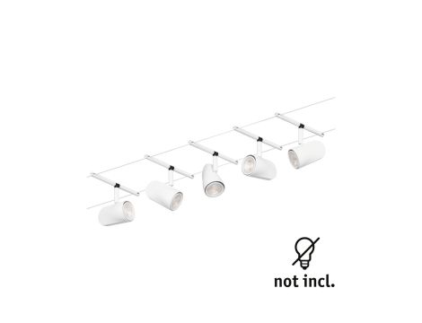 System linkowy DC zest Cup max5x10W Biały mat/Chrom GU5,3 12V DC 60VA twszt/met - 5