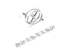 System linkowy DC zest Cardan max.8x7W GU5,3 Chr-m /Chrom 230V/12V DC 60VA metal