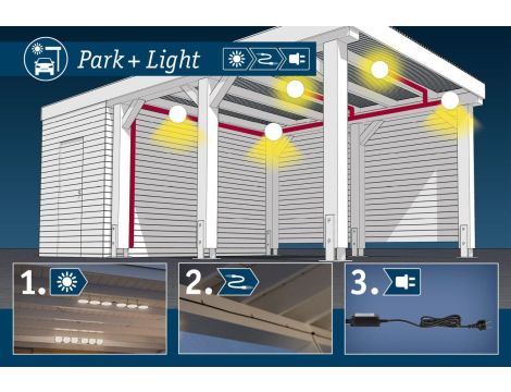 Outd Park + Light Lampa  Ikosea 3W IP44 z czujnikiem ruchu - 5