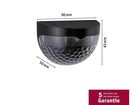 Oprawa elewacyjna MIMMO LED solar 18lm 6500K  IP44  czarny / tworzywo sztuczne - 5