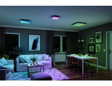 Plafoniera VELORA LED RGBW DIM Rainbow 19W 16900lm + pilot 450x450mm 3000-6500K 230V czarny / metal - 7