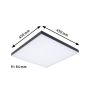 Plafoniera VELORA LED RGBW DIM Rainbow 19W 16900lm + pilot 450x450mm 3000-6500K 230V czarny / metal - 10