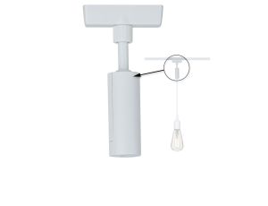 Adapter uniwersalny URail do lamp wiszących max. 50W 230V biały / metal / tworzywo sztuczne