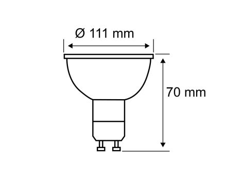 Źródło światła LED QPAR111 DIM 6,5W 24st. GU10 425lm 2700K 230V srebrny / szkło - 2