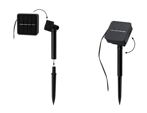 Taśma LED solar RGB + czujnik zmierzchu 3m IP44 czarny / tworzywo sztuczne - 4