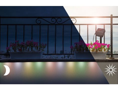 Taśma LED solar RGB + czujnik zmierzchu 3m IP44 czarny / tworzywo sztuczne - 7