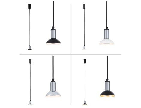 Lampa wisząca RUNA GU10 max.1x20W 230V czarny / antracyt / metal - 4