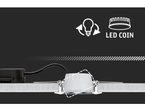 Źródło światła NOVA PLUS COIN LED DIM 6.3W 430lm 50mm 2700K 230V satyna - 2