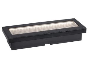 Oprawa wpuszczana DOMENIC LED solar 8lm 20x8cm 3000K IP67 czarny / tworzywo sztuczne