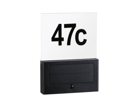 Oprawa elewacyjna NEDA LED numer domu 3000K 27lm + czujnik zmierzchu IP44 antracyt - 3