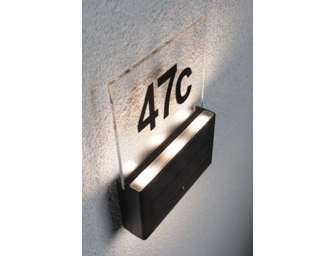 Oprawa elewacyjna NEDA LED numer domu 3000K 27lm + czujnik zmierzchu IP44 antracyt - 2