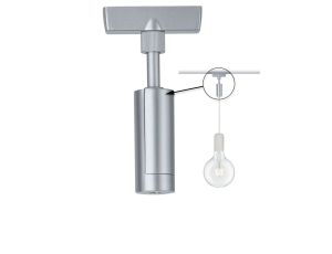 Adapter uniwersalny URail do lamp wiszących max. 50W 230V chrom matowy / metal / tworzywo sztuczne