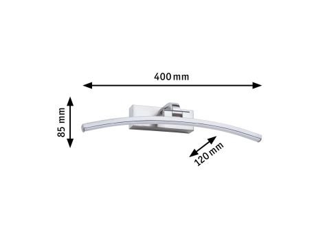 Oprawa ścienna BENTO LED 8.5W 480lm 400mm 3000K 230V nikiel szczotkowany - 5