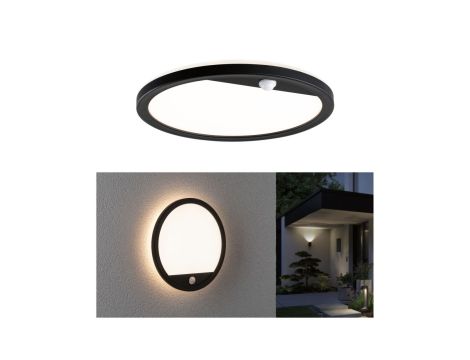 Plafoniera LAMINA LED 14.5W okrągła PIR 3000K IP44 230V czarny / tworzywo sztuczne - 4