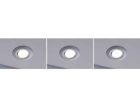 Zestaw opraw do wbudowania CALLA LED 3x5W 400lm okrągła wychylna 3000/4000/6500K IP65 230V chrom matowy - 2