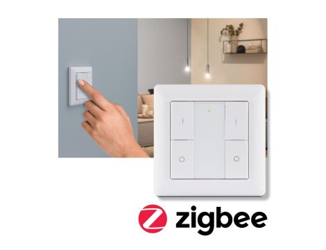 Przełącznikścienny SH Zigbee 3.0 DIM ON/OFF  biały / tworzywo sztuczne