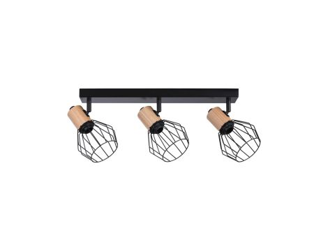 Oprawa ścienno sufitowa LANKA E14 max. 3x20W 230V czarny / drewno - 2