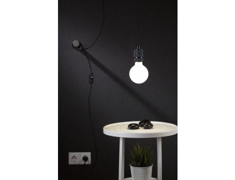 Lampa wisząca z wyłącznikiem TILLA Neordic E27 max. 20W IP20 230V czarny / metal - 5