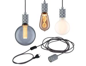 Lampa wisząca z wyłącznikiem TILLA Neordic E27 max. 20W IP20 230V aluminium / metal