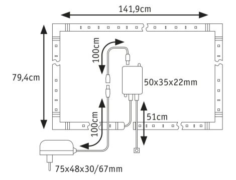 Zestaw taśma LED TV65 cali MaxLED 250 RGBW+ 22W 430cm 230/24V - 6