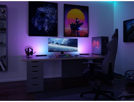 Listwa LED zestaw 2x30cm LIGHTBAR DYNAMIC RGB z pilotem 2x0,6W 230W / 5V DC - 5