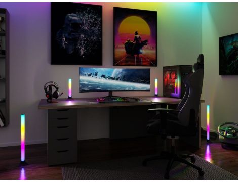 Listwa LED zestaw 2x30cm LIGHTBAR DYNAMIC RGB z pilotem 2x0,6W 230W / 5V DC - 4