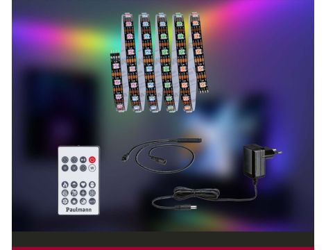 Kompletny zestaw taśma DYNAMIC LED RGB+ 3W 1,5M IP20 60LED/m  5VA 230V/12V DC biały / tworzywo sztuczne - 2