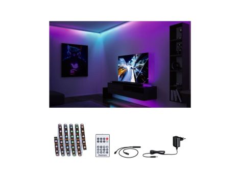 Kompletny zestaw taśma DYNAMIC LED RGB+ 3W 1,5M IP20 60LED/m  5VA 230V/12V DC biały / tworzywo sztuczne