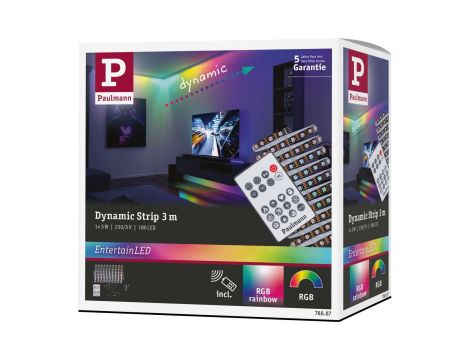 Kompletny zestaw taśma DYNAMIC LED RGB+ 5W 3M IP20 60LED/m 10VA 230V/12V DC biały / tworzywo sztuczne - 9