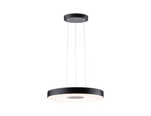 Lampa wisząca PURIC PANE LED 22W 400 mm 3-STEP DIM 230V czarno- szary / metal / tworzywo sztuczne