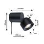 Lampa ścienno / stołowa PURIC PANE LED 3W 3-STEP DIM 300lm 2700K 230V czarny / metal - 11