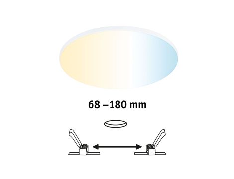 Panel podtynkowy VELUNA VariFit DIM SH Zigbee 18W 200mm 1400lm 3000-6500K IP44  230V biały / tworzywo sztuczne - 6