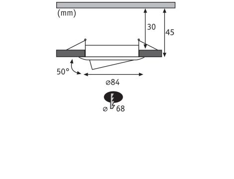 Oprawa do wbudowania NOVA PLUS COIN LED DIM stała zestaw 3x6W 470lm 78mm 2700K IP44 230V czarny matowy - 6
