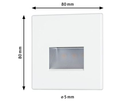Oprawa przyschodowa EDGE LED kwadrat 1x1,2W 50lm 2700K 230V biały matowy / tworzywo sztuczne - 5
