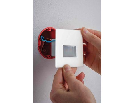 Oprawa przyschodowa EDGE LED kwadrat 1x1,2W 50lm 2700K 230V biały matowy / tworzywo sztuczne - 4