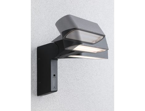 Oprawa elewacyjna ITO LED poziomy IP44 7W 3000K czujnik PIR+ zmierzchu 230V antracyt - 3