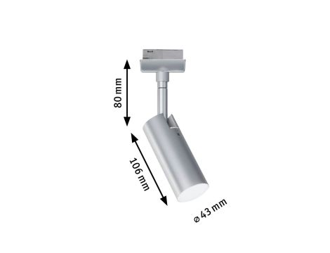 Reflektor na szynoprzewód URail TUBO LED 5W 234lm 4000K 230V chrom matowy/ metal - 5