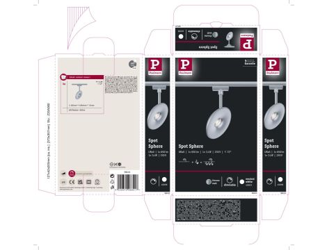 Oprawa oswietleniowa URail Spot Sphere 7,5W DIM 4000K chrom-mat /chrom 230V - 8