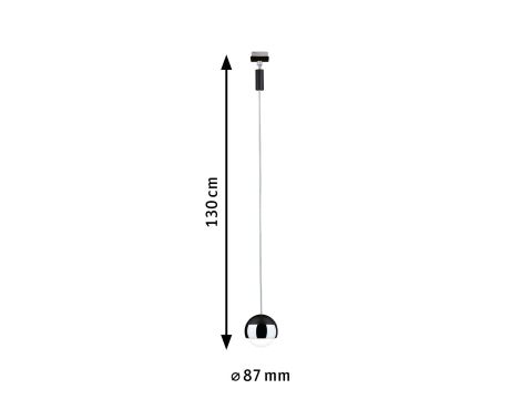 Oprawa zwieszana URail Capsule II 6W DIM 4000K 230V czarny matowy / chrom - 8