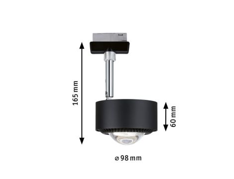 Reflektor na szynoprzewód URail Aldan 8W DIM 4000K 230V czarny mat / czarny - 8